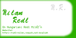 milan redl business card